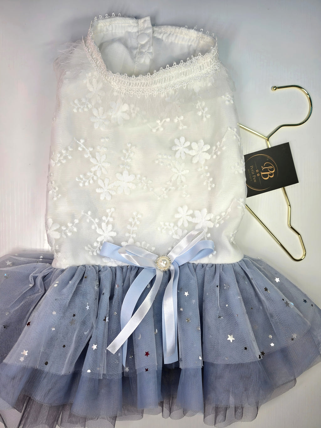 Vestido de Flores con Tutú de Estrellas