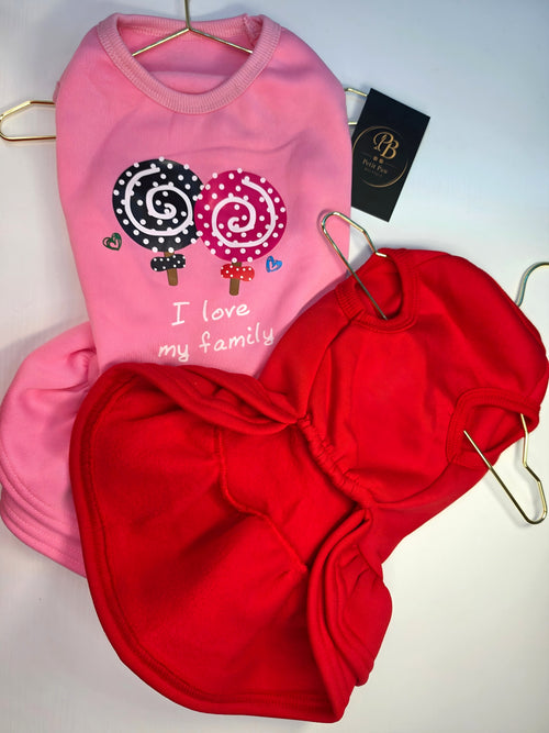 Vestido "I Love My Family" con Paletas de Dulce