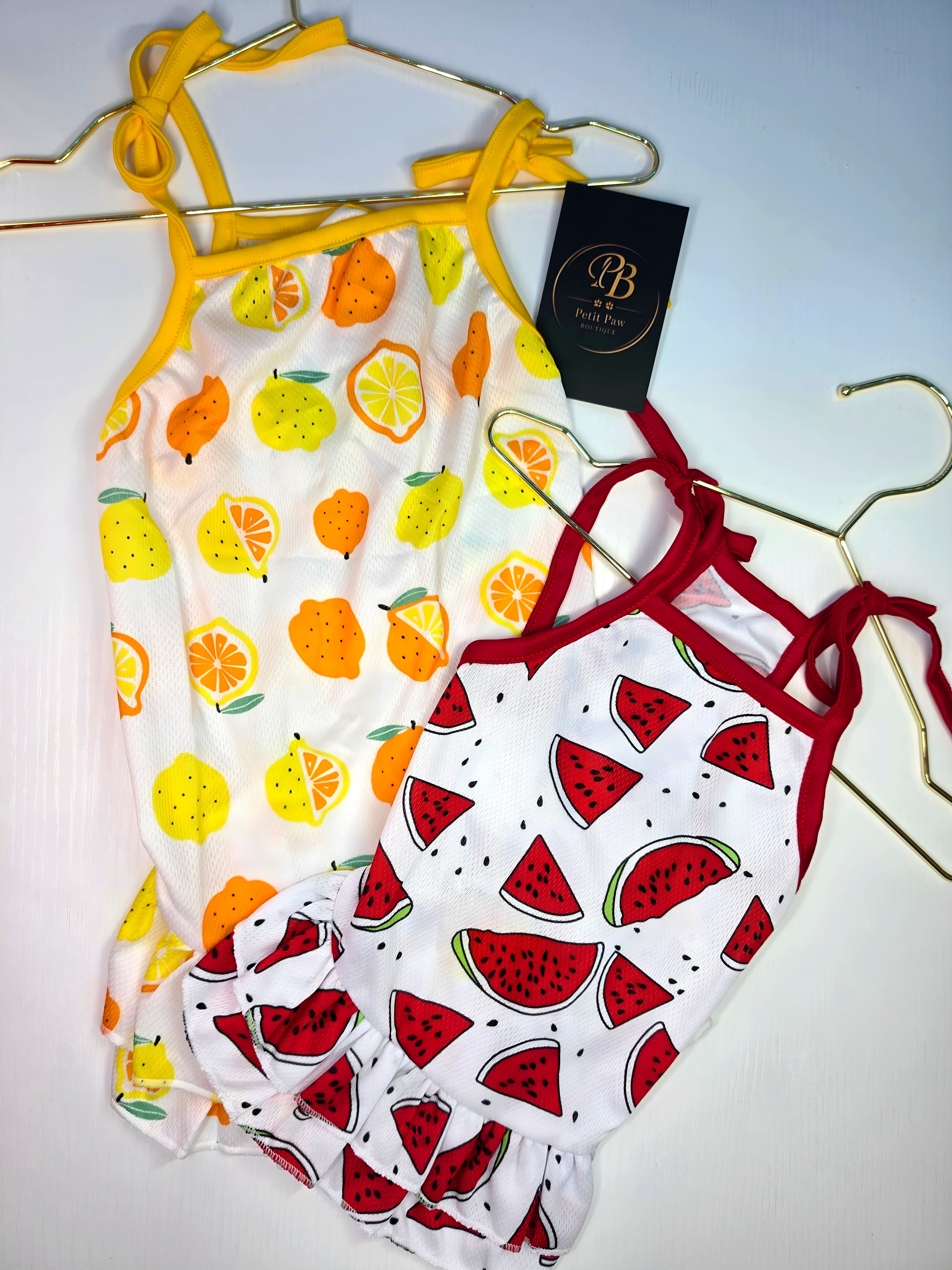 Traje de Baño Frutal con Volantes